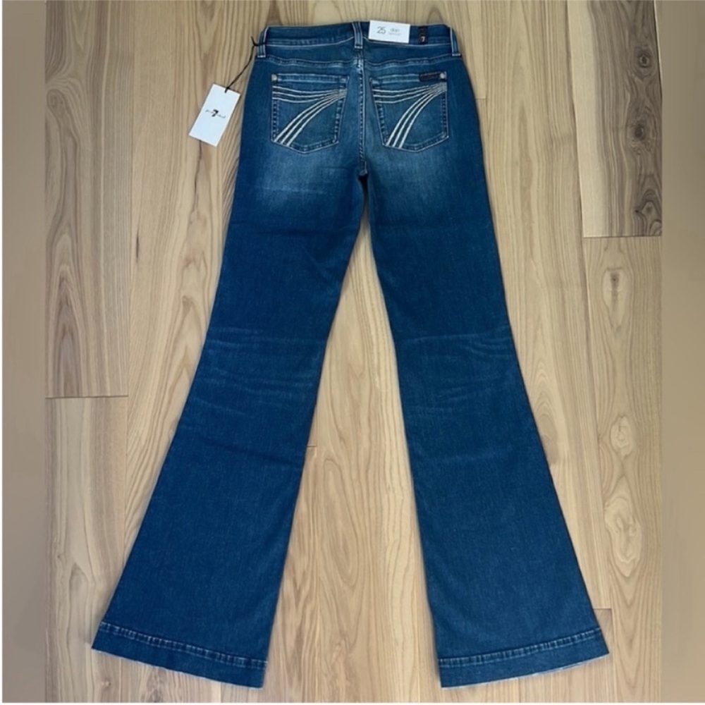 7 For All Mankind Dojo Original Jeans Women’s Trouser NWT Size 25 7FAMK Slim Evo - Picture 3 of 6